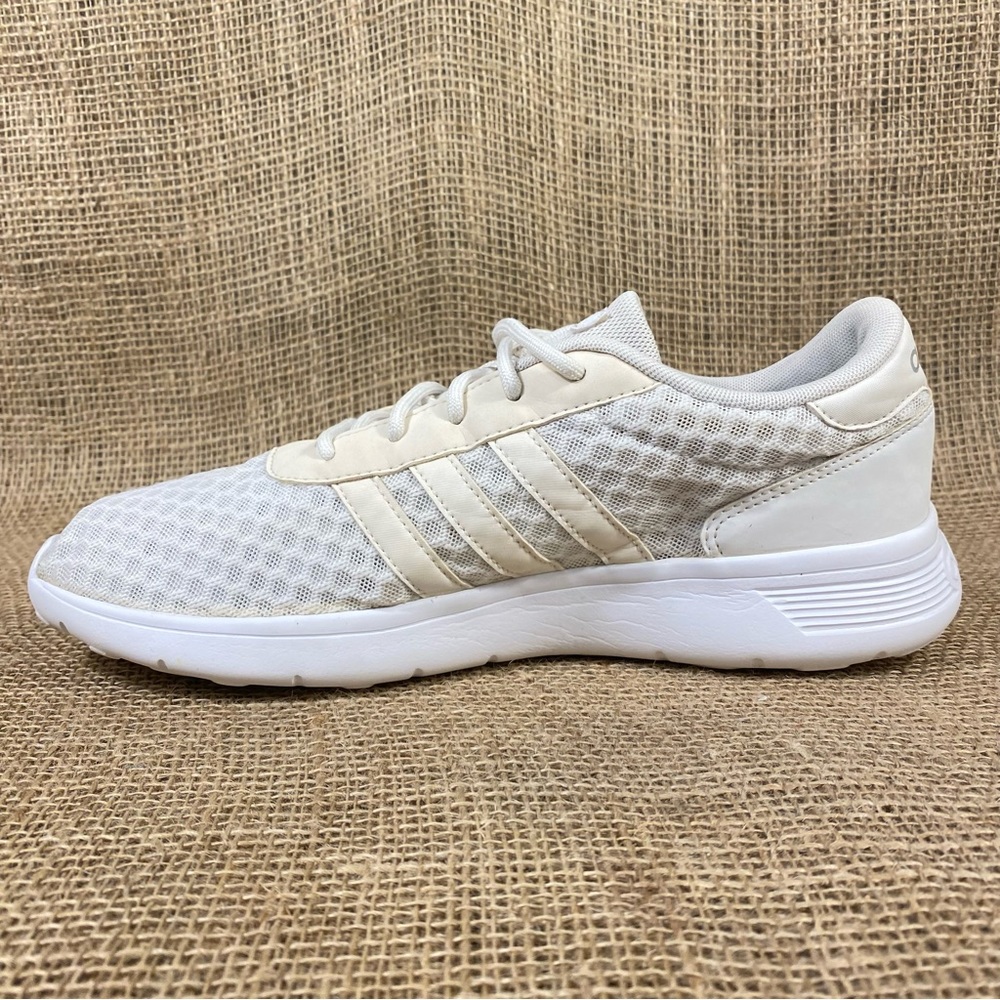 adidas running shoe lite weight white Size 10 - Picture 4 of 9